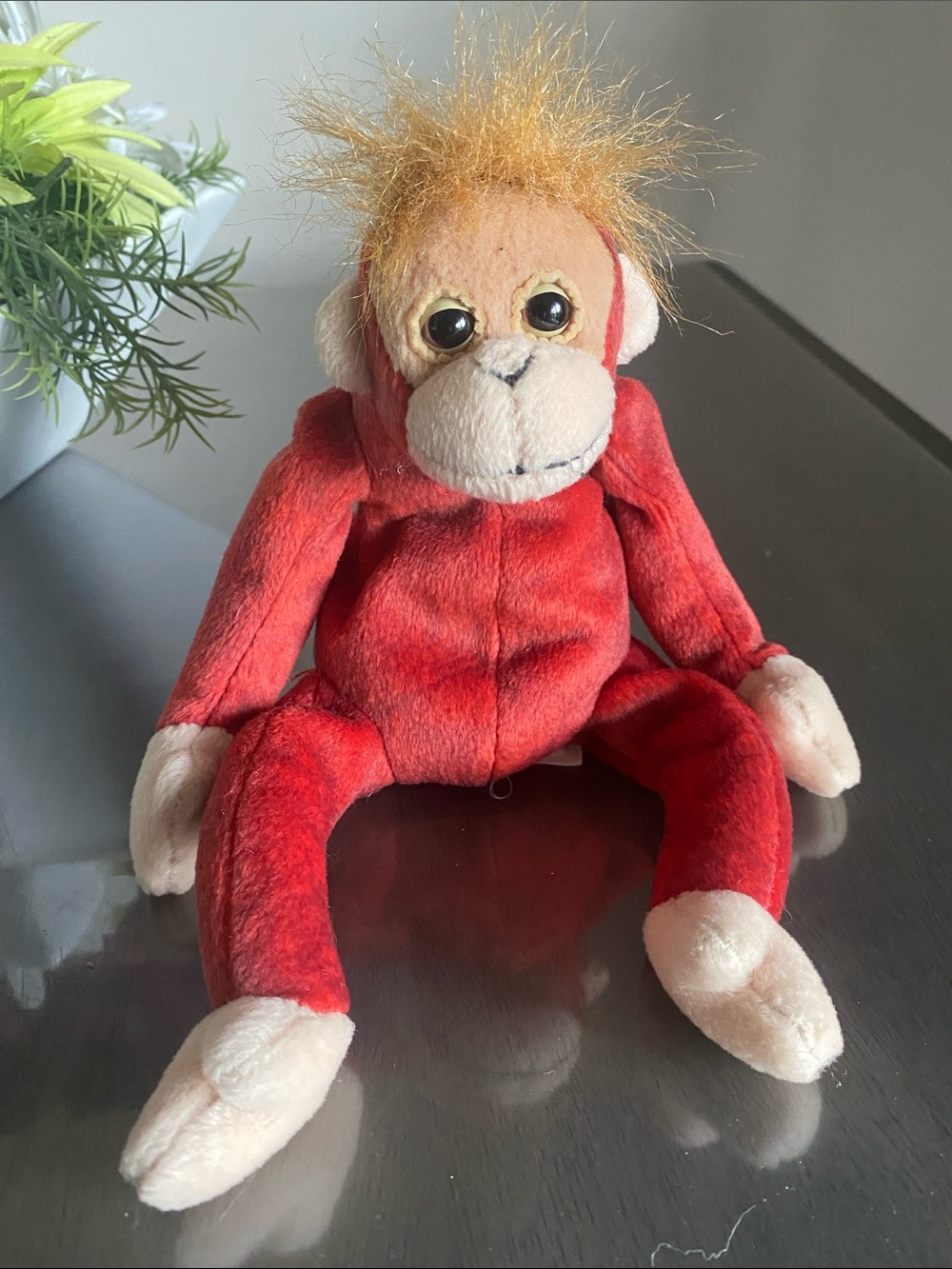 1999 Ty Beanie Orangutang Red Monkey plush sweetheart